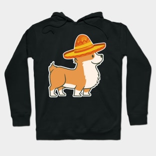 Cute dog corgi mexico cinco de mayo Hoodie